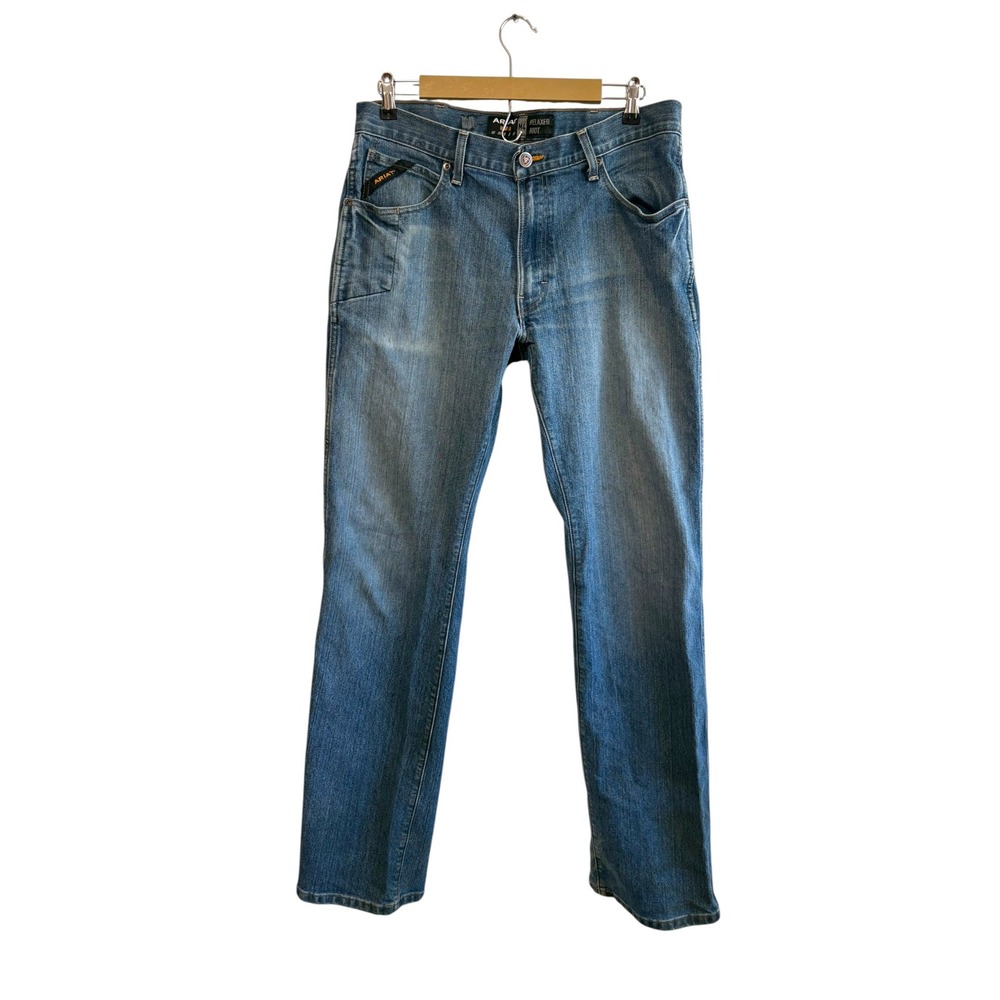 Ariat Rebar Size 34 M4 Relaxed Boot Jeans Western Workwear Country Barn Denim